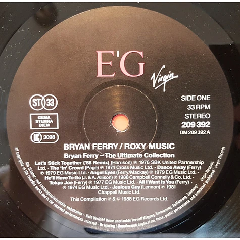 Bryan Ferry / Roxy Music - The Ultimate Collection