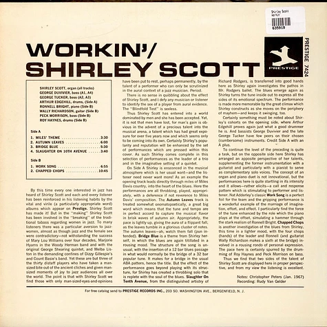 Shirley Scott - Workin'