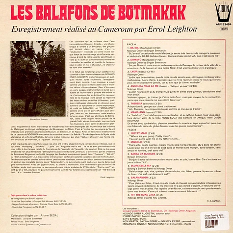 Groupe Copains Band De Botmakak - Les Balafons De Botmakak