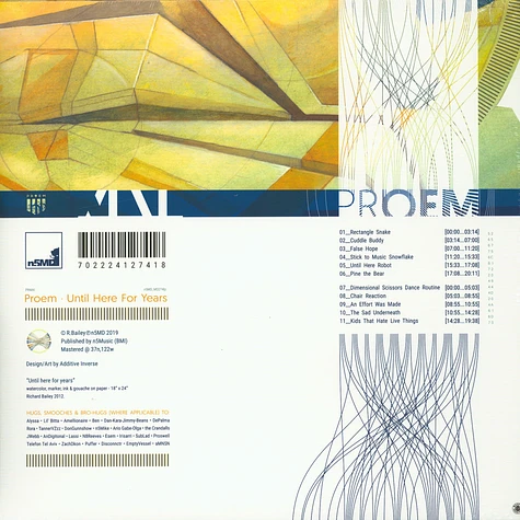 Proem - Until Here For Years Transparent Burnt Yellow Vinyl Edition