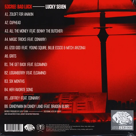 Lucky Seven - 53cree: Bad Luck Black Vinyl Edition