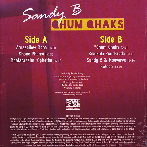 Sandy B - Qhum Qhaks