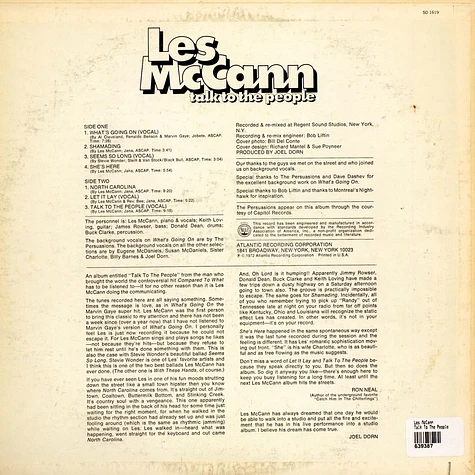 Les McCann - Talk To The People