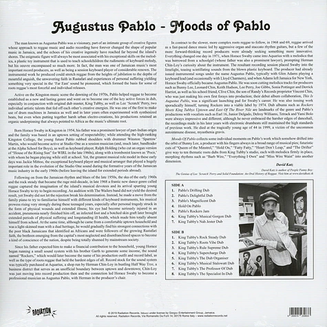 Augustus Pablo - Moods Of Pablo Yellow & Green Vinyl Ediotion Record Store Day 2019 Edition