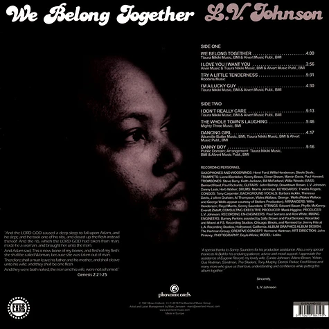 L.V. Johnson - We Belong Together
