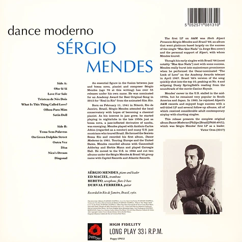 Sérgio Mendes - Dance Moderno Magenta Colored Vinyl Record Store Day 2019 Edition