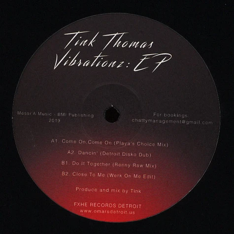Tink Thomas - Vabrationz EP