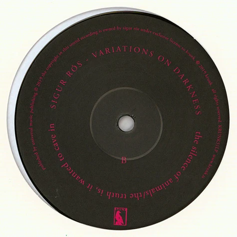 Sigur Ros - Variations On Darkness Record Store Day 2019 Edition