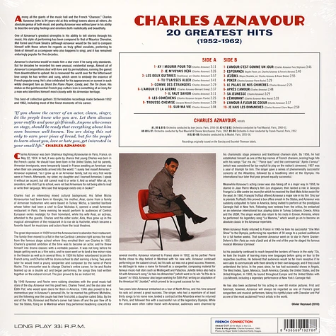 Charles Aznavour - 20 Greatest Hits (1952-1962)