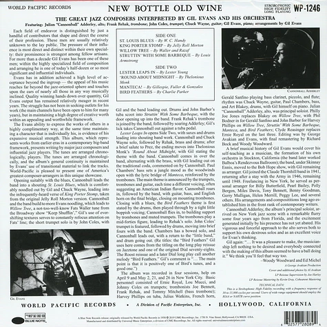 Gil Evans - New Bottle Old Wine Tone Poet Vinyl Edition