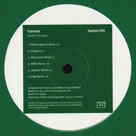 Fairmont - Gazebo Patrice Baumel, Moscoman, Anna & Jacques Remixes