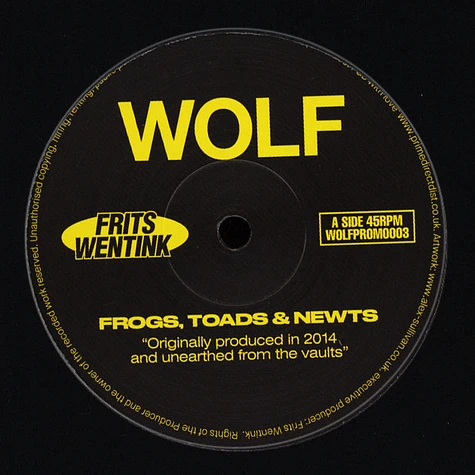 Frits Wentink - Frogs, Toads And Newts Record Store Day 2019 Edition