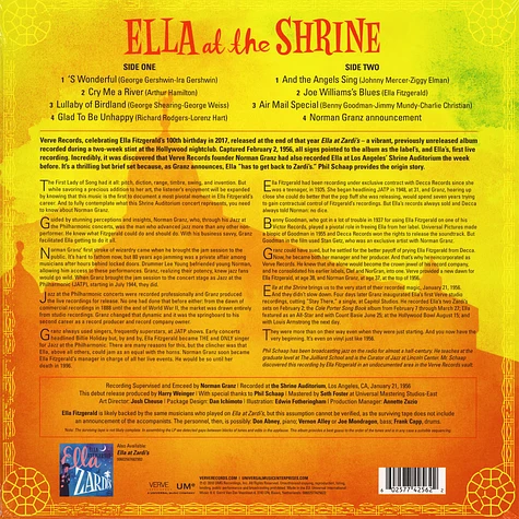 Ella Fitzgerald - Ella At The Shrine: Prelude To Zardi's