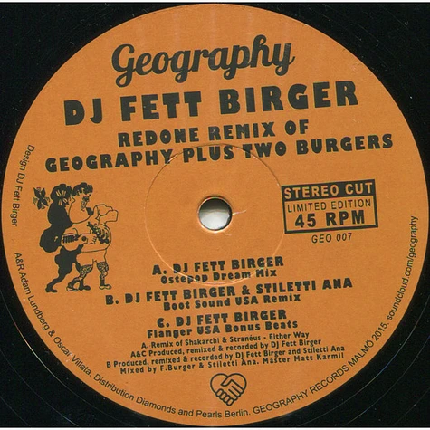 DJ Fett Burger - Redone Remix Of Geography Plus Two Burgers