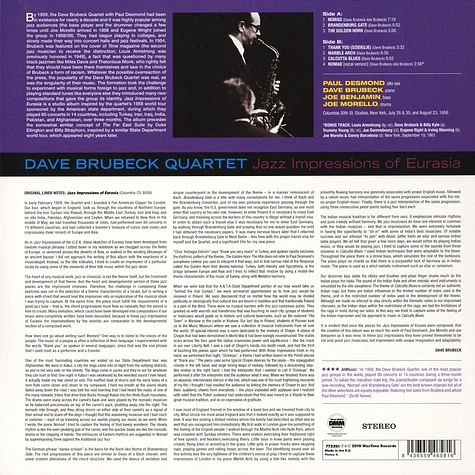 The Dave Brubeck Quartet - Jazz Impressions Of Eurasia