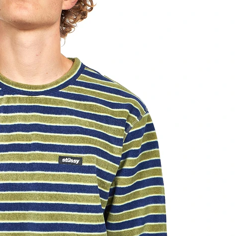 Stüssy - Striped Polar Fleece Crew Sweater