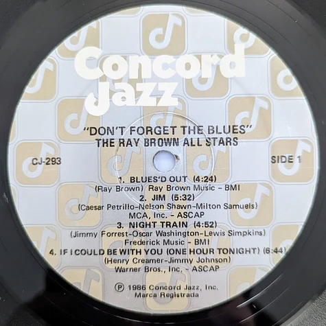Ray Brown's All Stars - Don't Forget The Blues