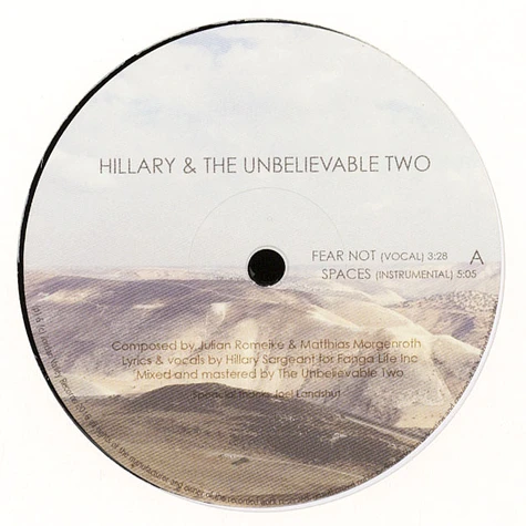 Hillary & The Unbelievable Two - Fear Not / Spaces