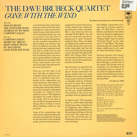 The Dave Brubeck Quartet - Gone With The Wind