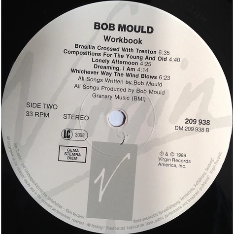 Bob Mould - Workbook