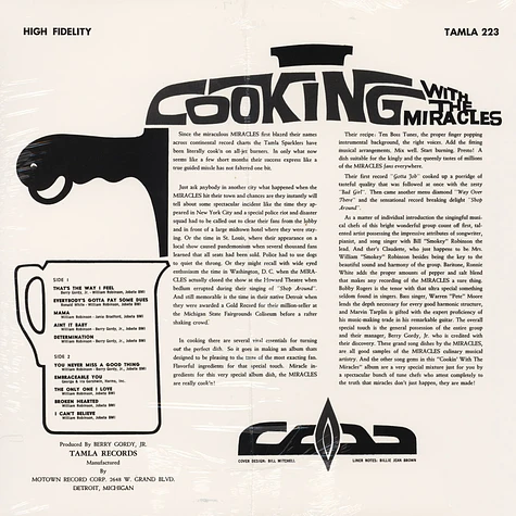 Miracles - Cookin' With The Miracles