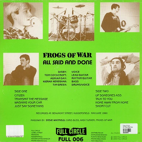 Frogs Of War - All Said And Done