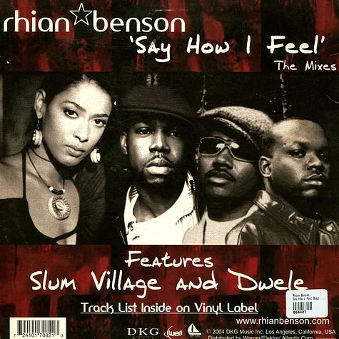 Rhian Benson - Say how i feel Bugz In The Attic remix feat. Dwele & Slum Village