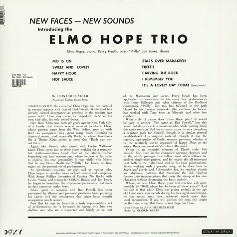 Elmo Hope Trio - New Faces, New Sounds