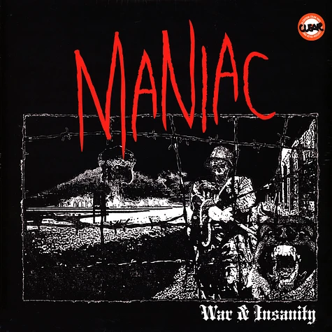 Maniac - War & Insanity Clear W/ Blue Streaks Vinyl Edition