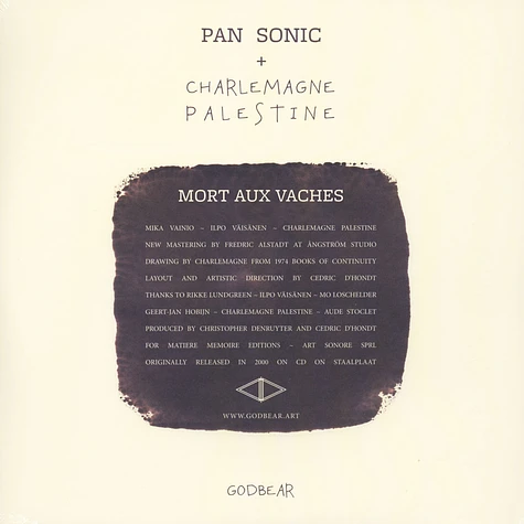 Pan Sonic & Charlemagne Palestine - Mort Aux Vaches Colored Vinyl Edition