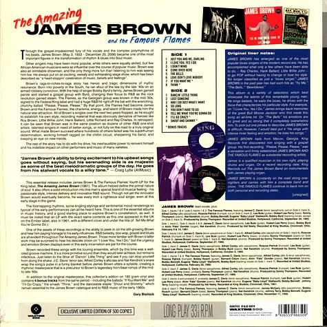 James Brown & The Famous Flames - The Amazing James Brown Audiophile Edition
