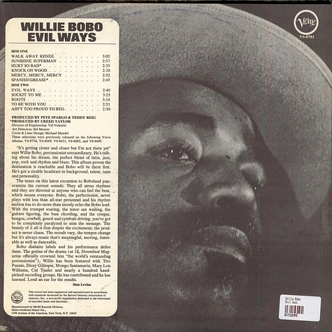 Willie Bobo - Evil Ways