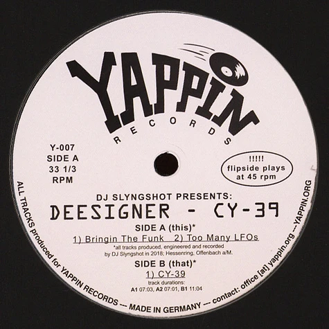 Deesigner (DJ Slyngshot) - Cy-39