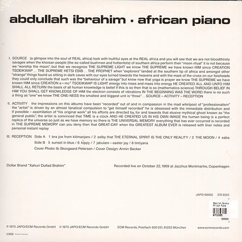 Abdullah Ibrahim - African Piano