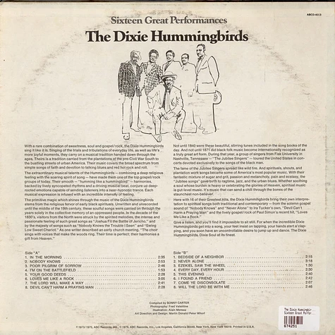 The Dixie Hummingbirds - Sixteen Great Performances