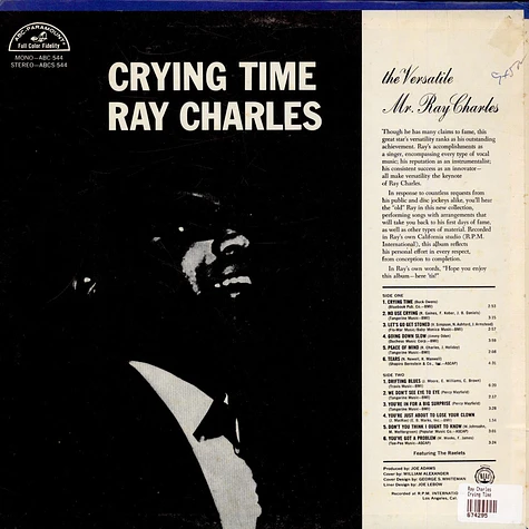 Ray Charles - Crying Time