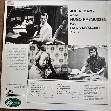 Joe Albany - Birdtown Birds (Recorded Live At Montmartre)