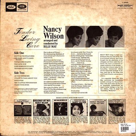 Nancy Wilson - Tender Loving Care - Vinyl LP - 1966 - US 