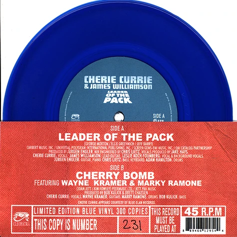 Cherie Currie & James Wi - Leader Of The Pack Colored Vinyl Edition