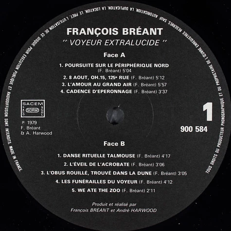 Francois Breant - Voyeur Extra-Lucide