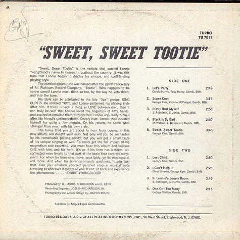 Lonnie Youngblood - Sweet Sweet Tootie