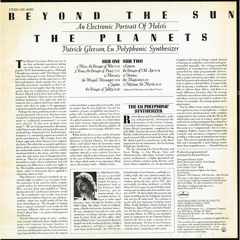 Patrick Gleeson - Beyond The Sun: An Electronic Portrait Of Holst's The Planets