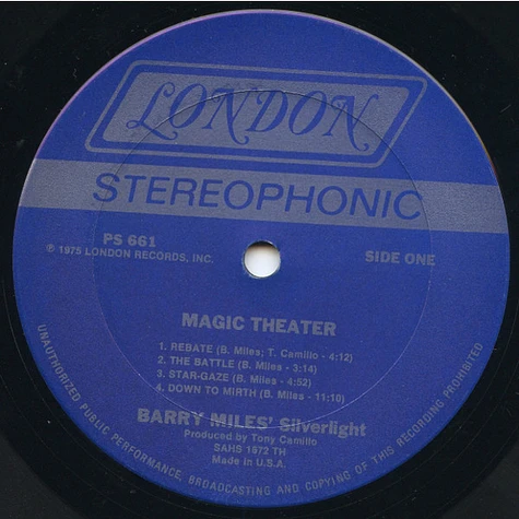 Barry Miles ' Silverlight - Magic Theater