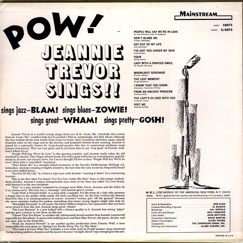 Jeanne Trevor - Pow! Jeannie Trevor Sings