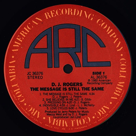 D. J. Rogers - The Message Is Still The Same