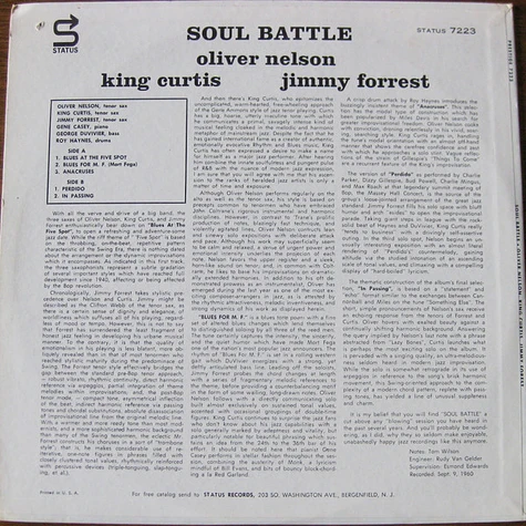Oliver Nelson, King Curtis, Jimmy Forrest - Soul Battle