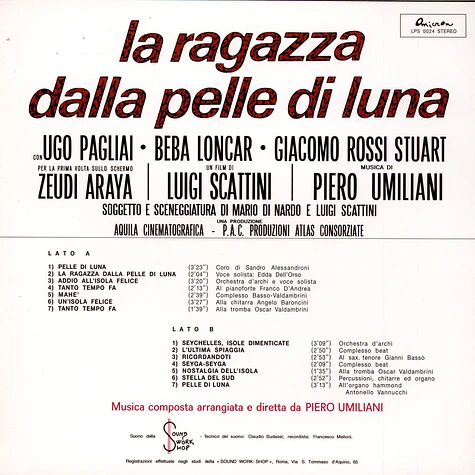 Piero Umiliani - La Ragazza Dalla Pelle Di Luna