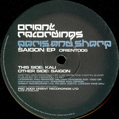 Paris & Sharp - Saigon EP