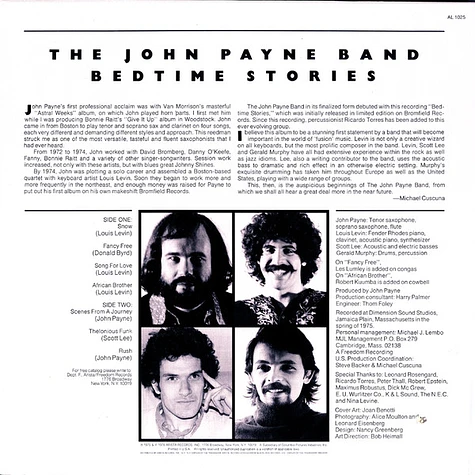 The John Payne Band - Bedtime Stories