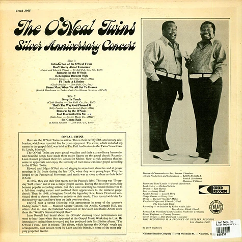 The O'Neal Twins - Silver Anniversary Concert